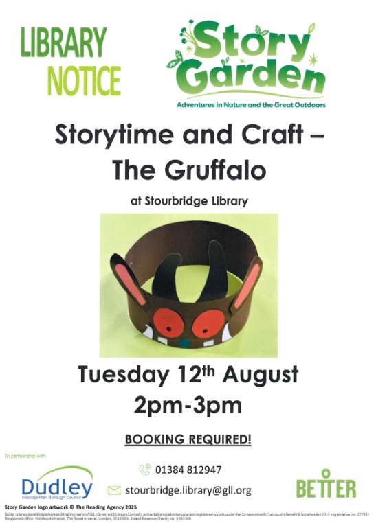 Stourbridge Library - Storytime and Craft: The Gruffalo